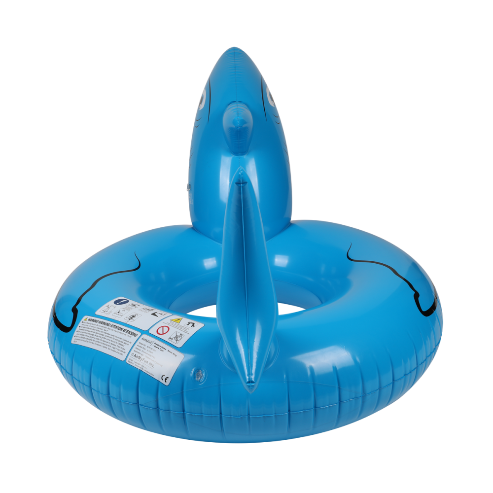 Bouée Gonflable Ronde XXL pour Piscine & Plage Ultra Confort, Flotteur Deluxe - Requin ø115cm