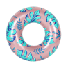 Bouée Gonflable Ronde XXL pour Piscine & Plage Ultra Confort, Flotteur Deluxe - Plantes Tropicales ø130cm
