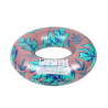 Bouée Gonflable Ronde XXL pour Piscine & Plage Ultra Confort, Flotteur Deluxe - Plantes Tropicales ø130cm