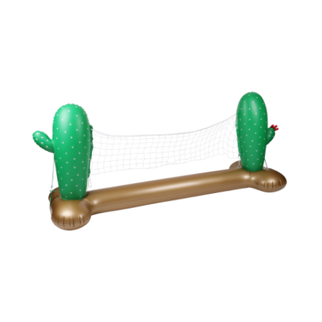 Filet de Volley Gonflable et Flottant pour Piscine & Plage, 274 x 165 x 37 cm - Design Cactus