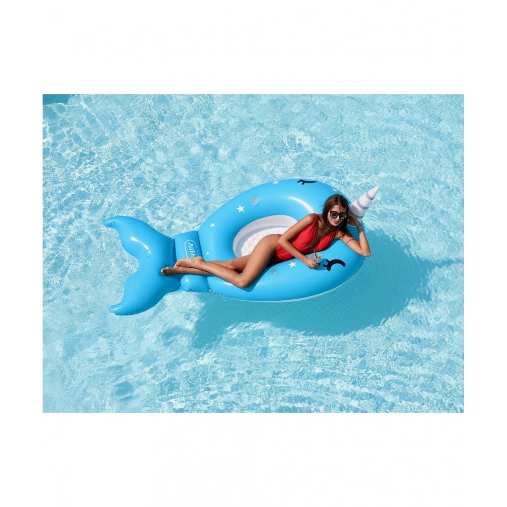 Matelas Gonflable d'Eau Géant, Ultra Confort, pour Piscine & Plage - Licorne Des Mers 220 x 115 x 78 cm