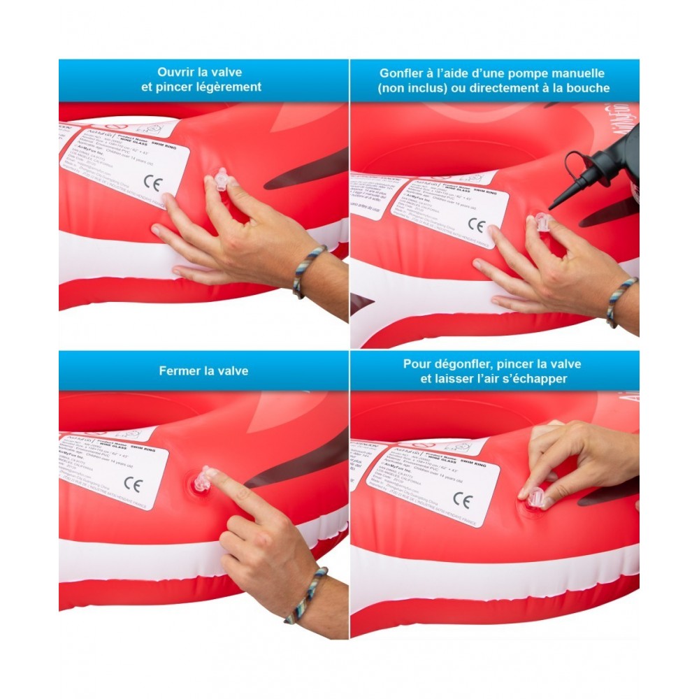 Bouée Gonflable XXL et Porte Boisson Gonflable pour Piscine & Plage - Pack Evasion Cocktail passion