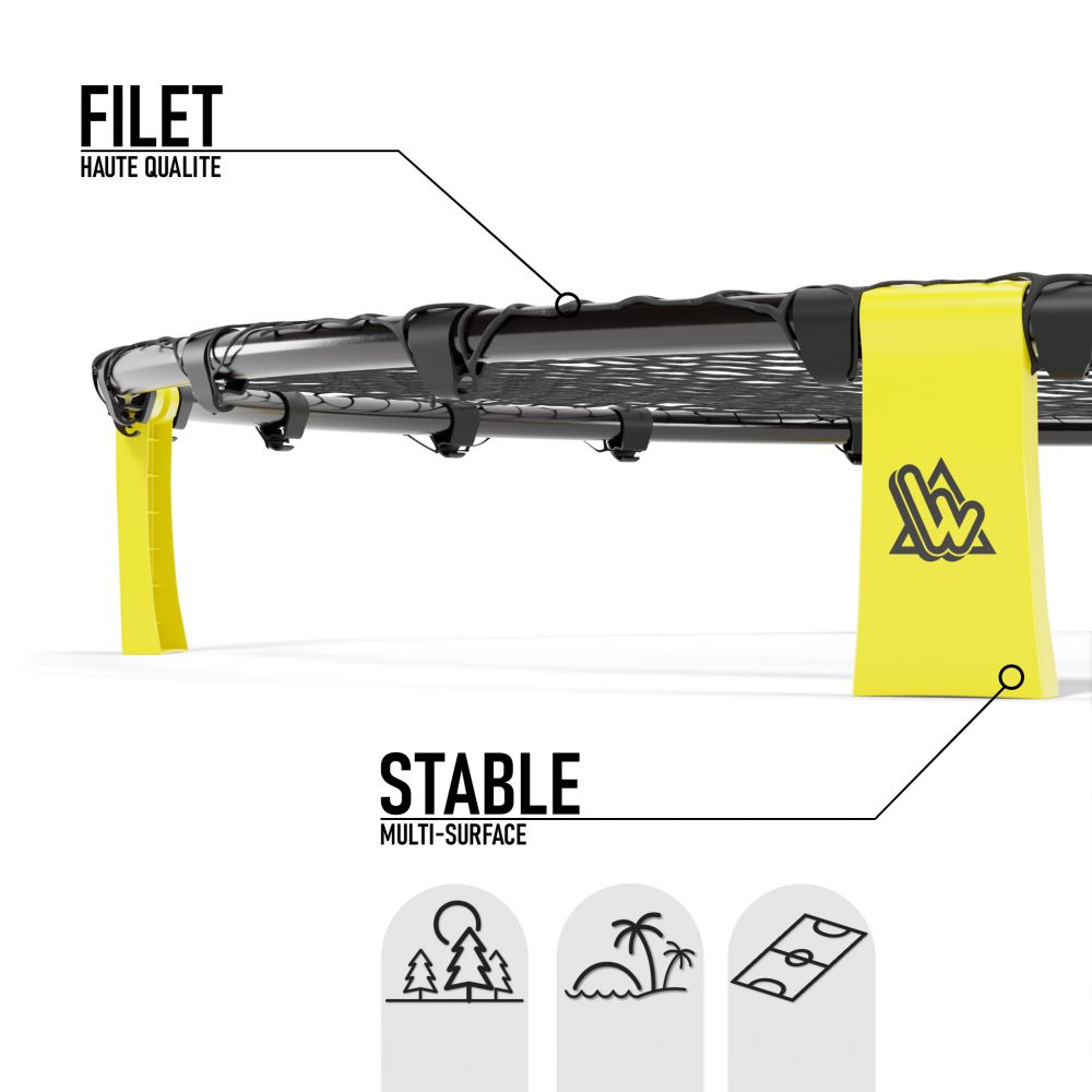 Set de roundnet jaune 90cm