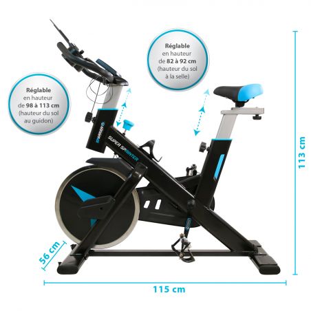 Vélo Spinning SUPER SPRINTER - Inertie 18Kg