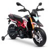 Moto Electrique Aprilia Dorsoduro 900 pour Enfant - avec Klaxon, Système Audio et Roulettes de soutien