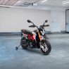 Moto Electrique Aprilia Dorsoduro 900 pour Enfant - avec Klaxon, Système Audio et Roulettes de soutien