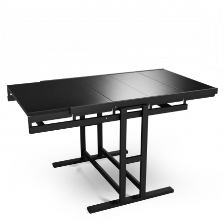 Table convertible en étagère MDF - 140 cm - noir