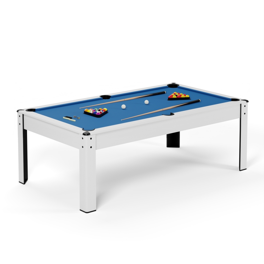 Billard Américain HARMONY 6Ft - 206,5 x 116,5 x 80 cm avec accessoires et plateau dînatoire - Couleur Ivoire