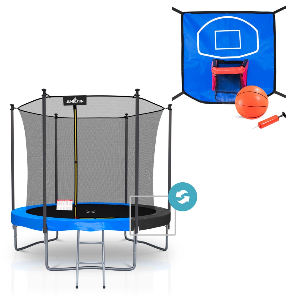Pack Trampoline Classique 8 FT + Panier de basket souple