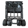 Chariot de Transport Pliant 93x56x122 cm - Noir