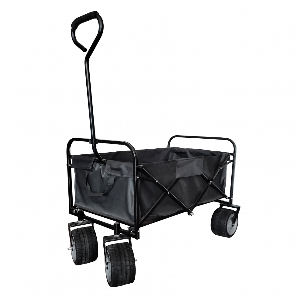 Chariot de Transport Pliant 93x56x122 cm - Noir