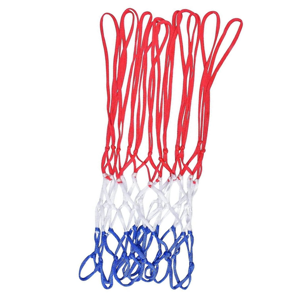 Lot de 2 filets de panier de basket-ball - Rouge, blanc, bleu
