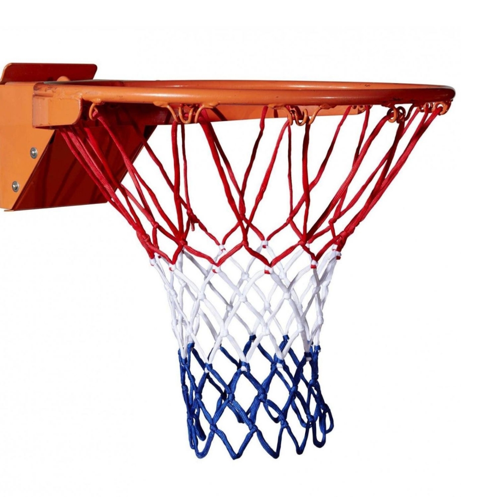 Lot de 2 filets de panier de basket-ball - Rouge, blanc, bleu