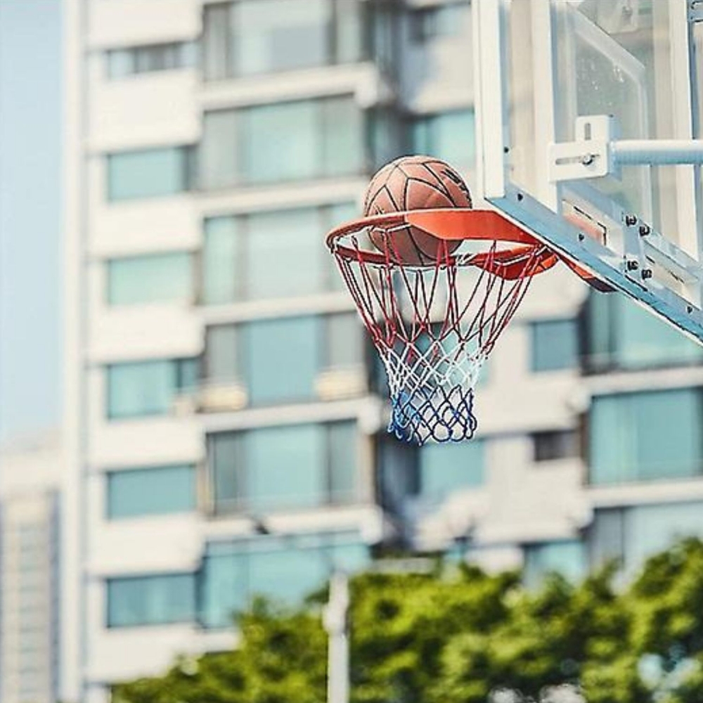 Lot de 2 filets de panier de basket-ball - Rouge, blanc, bleu