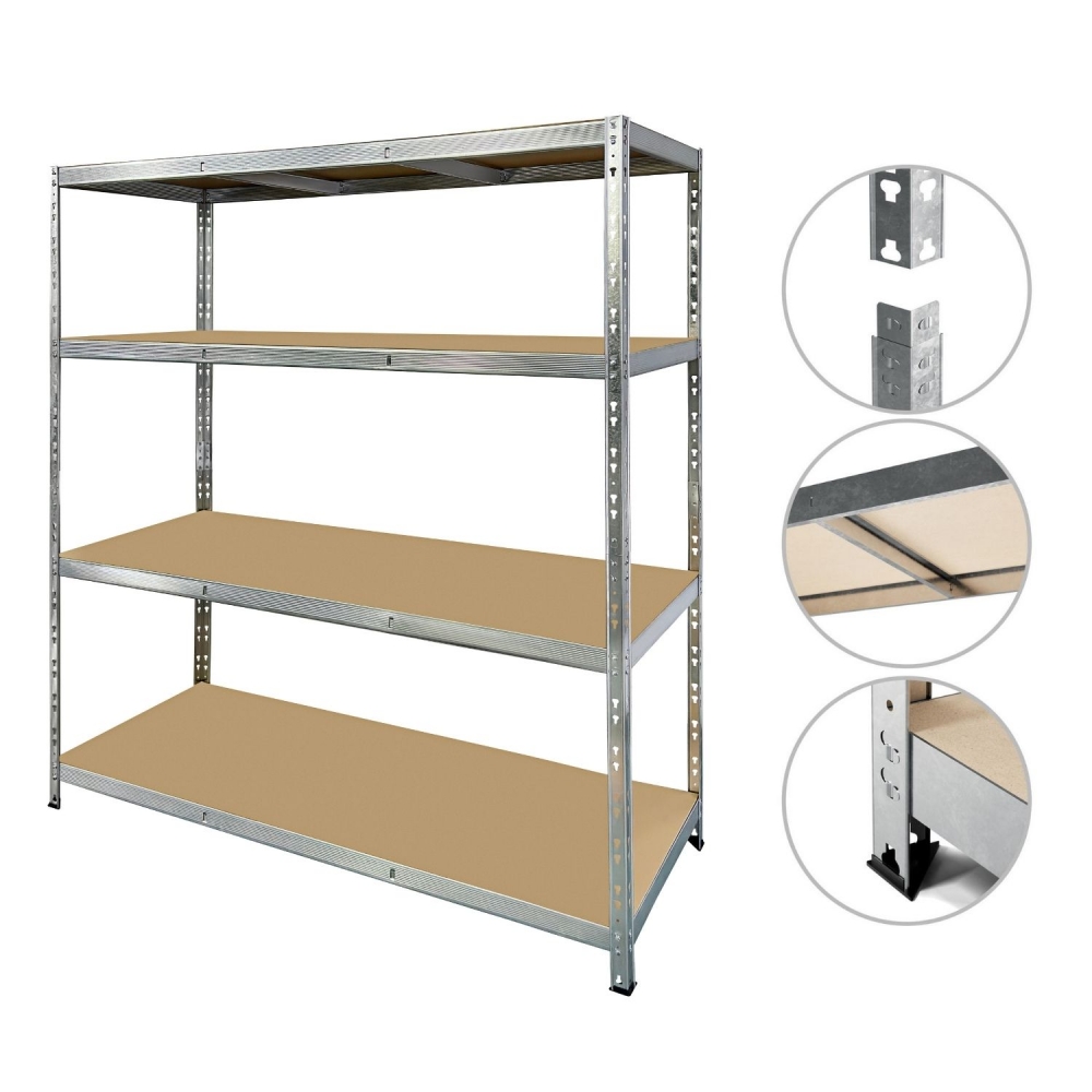 Etagère Charges Lourdes -180x150x40cm Gris