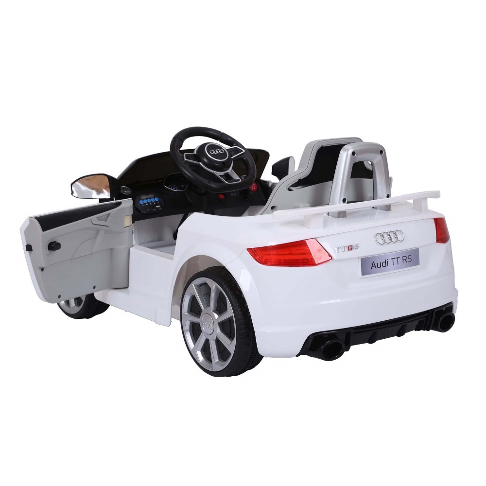 Audi TT RS Voiture Electrique Enfant (2x25W) 103x62x44 cm - Marche av/ar, Phares, Musique, Ceinture et Télécommande parentale