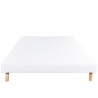 Sommier tapissier blanc, Gamme Prestige Hôtel, bois massif + pieds offerts