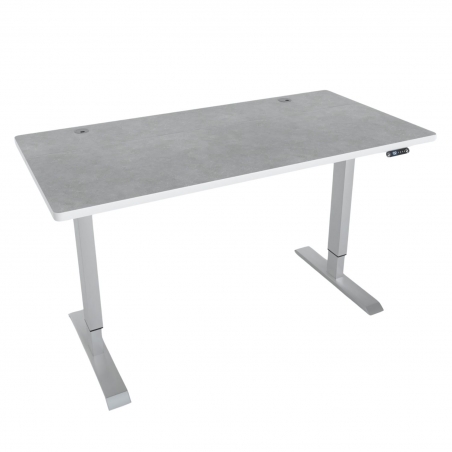 Bureau assis debout électrique 14070 cm - Plateau Gris clair / Pieds couleur au choix