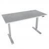 Bureau assis debout électrique 14070 cm - Plateau Gris clair / Pieds couleur au choix