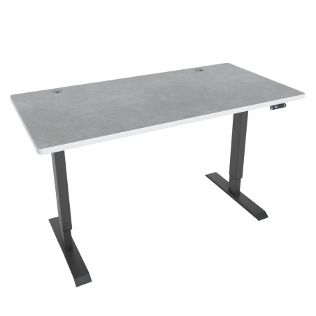 Bureau assis debout électrique 14070 cm - Plateau Gris clair / Pieds couleur au choix