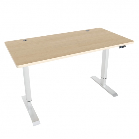 Bureau assis debout électrique 14070 cm - Plateau Couleur Bois clair / Pieds couleur au choix