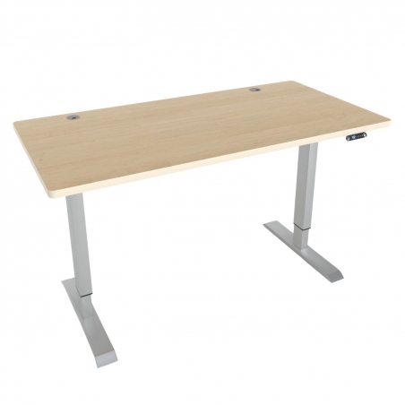 Bureau assis debout électrique 14070 cm - Plateau Couleur Bois clair / Pieds couleur au choix