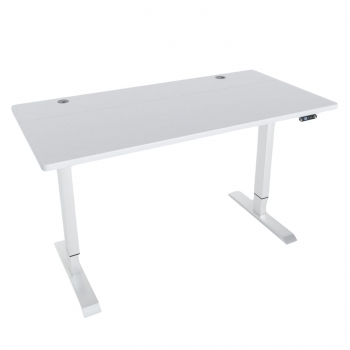 Bureau assis debout électrique 14070 cm - Plateau Blanc / Pieds couleur au choix