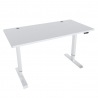 Bureau assis debout électrique 14070 cm - Plateau Blanc / Pieds couleur au choix