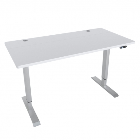 Bureau assis debout électrique 14070 cm - Plateau Blanc / Pieds couleur au choix