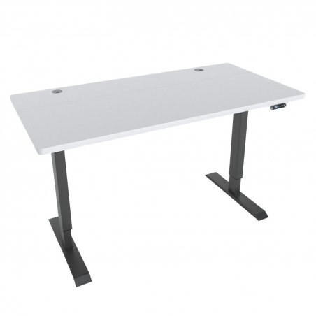 Bureau assis debout électrique 14070 cm - Plateau Blanc / Pieds couleur au choix