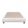 Ensemble Matelas Iris 20 cm, mousses haute densité ferme face été/hiver + sommier beige ep20cm, + oreiller + couette + Tête de L