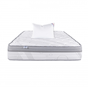 Matelas ViscoPlus 26 cm, mousse haute densité ferme face été/hiver + 1 oreiller