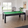 Billard Américain en kit 6Ft - 206,5 x 116,5 x 80 cm avec accessoires et plateau dînatoire - Noir