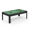 Billard Américain en kit 6Ft - 206,5 x 116,5 x 80 cm avec accessoires et plateau dînatoire - Noir