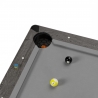 Billard Américain en kit 6Ft - 206,5 x 116,5 x 80 cm avec accessoires et plateau dînatoire - Gris