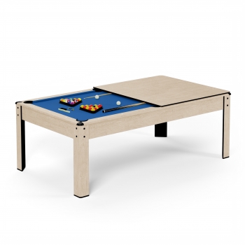 Billard Américain en kit 6FT - 206,5 x 116,5 x 80 cm avec accessoires et plateau dînatoire - Chene