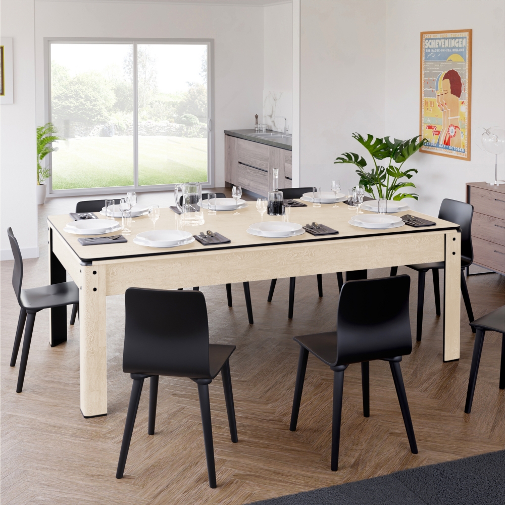 Billard Américain en kit 6FT - 206,5 x 116,5 x 80 cm avec accessoires et plateau dînatoire - Chene