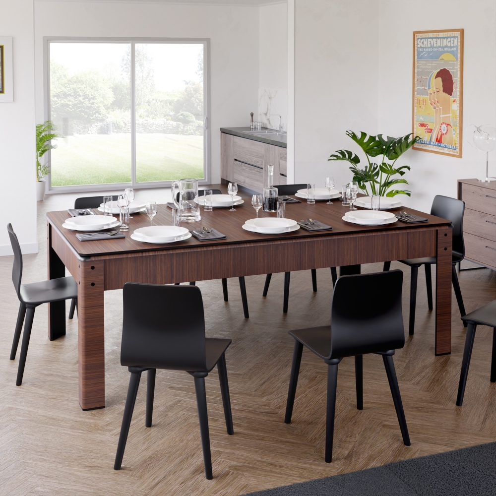 Billard Américain en kit 6Ft - 206,5 x 116,5 x 80 cm avec accessoires et plateau dînatoire - Couleur Bois Brut