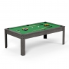 Billard Américain AMBIANCE 7Ft - 226,5 x 126,5 x 80 cm avec accessoires et plateau dînatoire - Gris