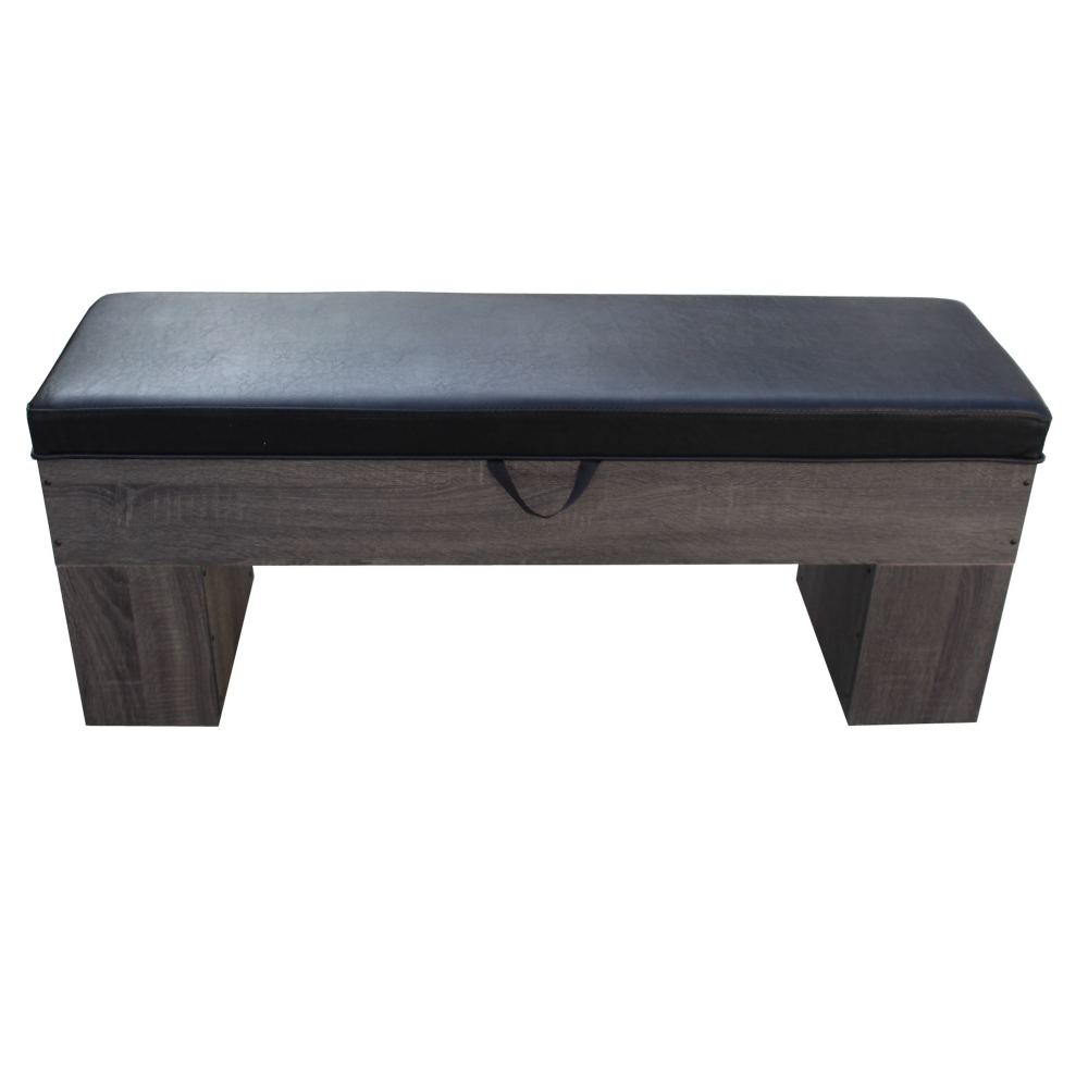 Banc Bois MDF 113 x 32 cm avec coussin - Deluxe