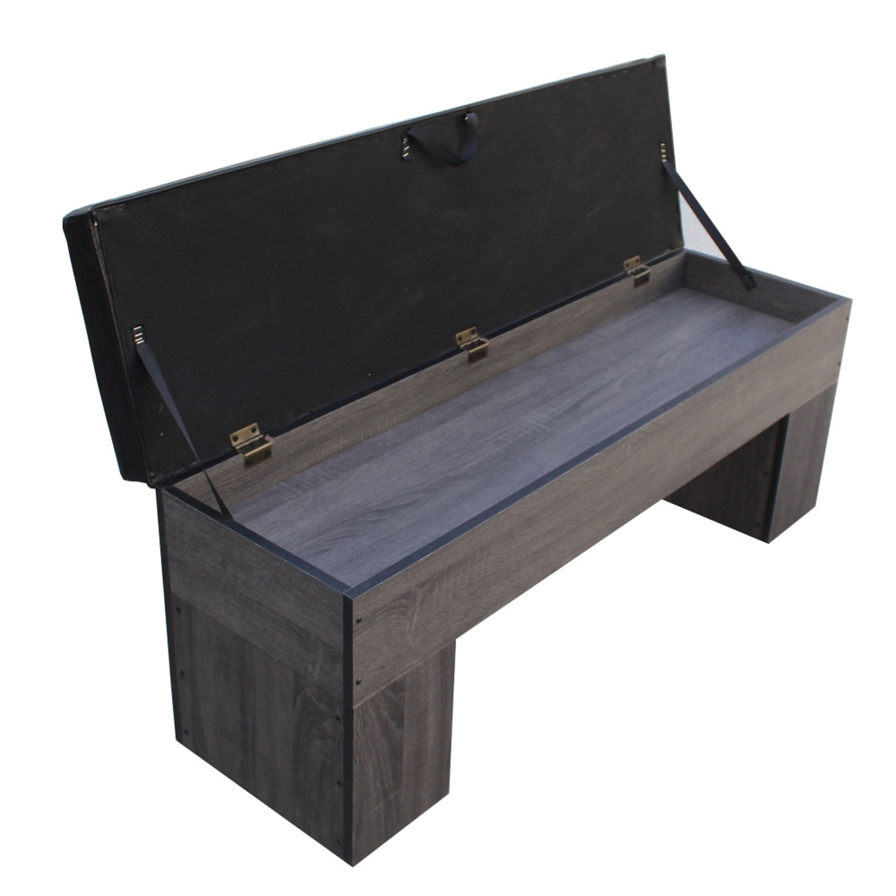 Banc Bois MDF 113 x 32 cm avec coussin - Deluxe