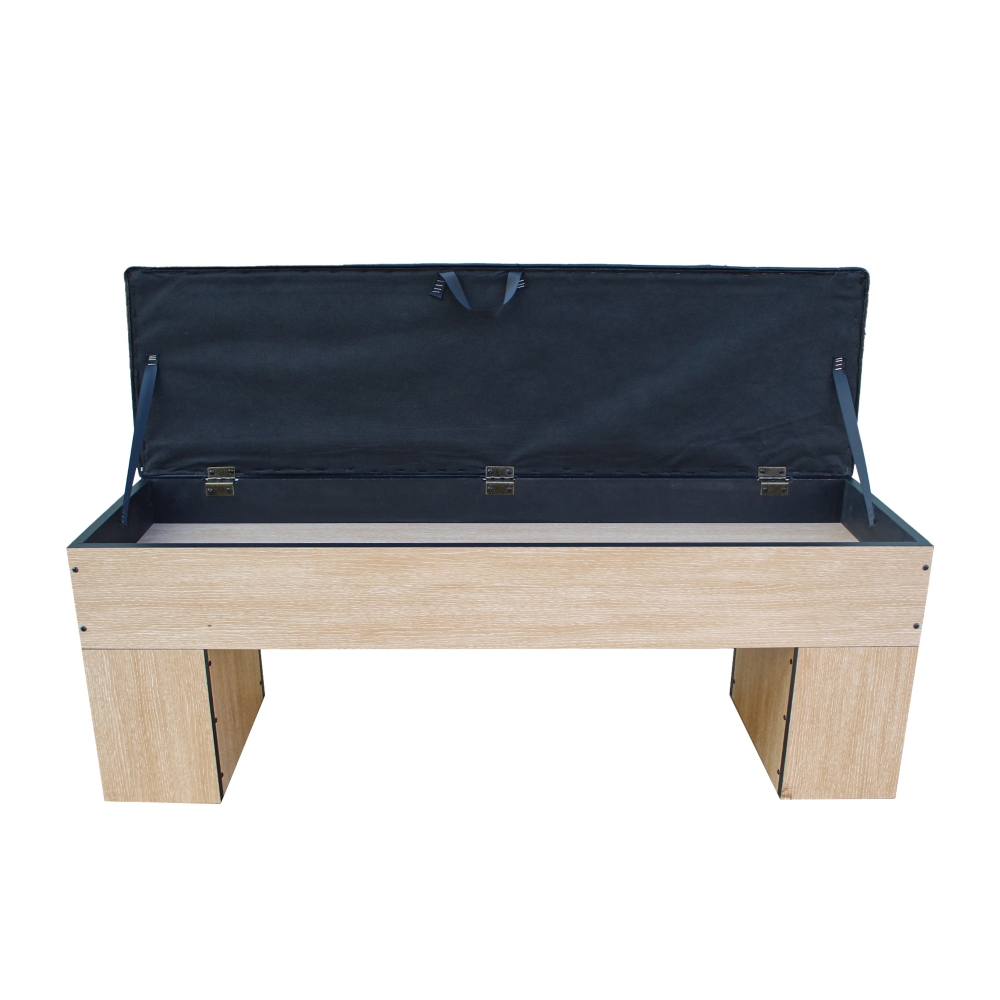 Banc Bois MDF 113 x 32 cm avec coussin - Deluxe