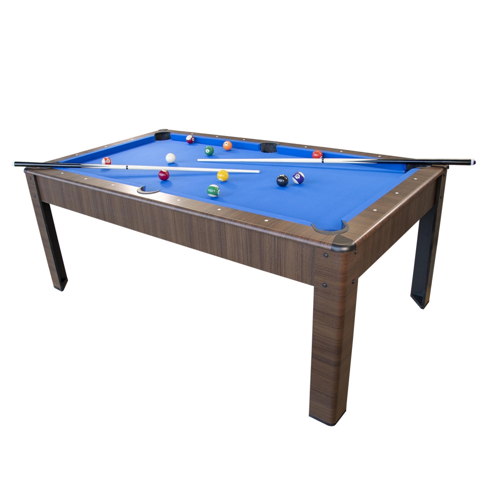 Billard Américain en kit 5FT - 183 x 100 cm avec accessoires - Couleur Bois Brut