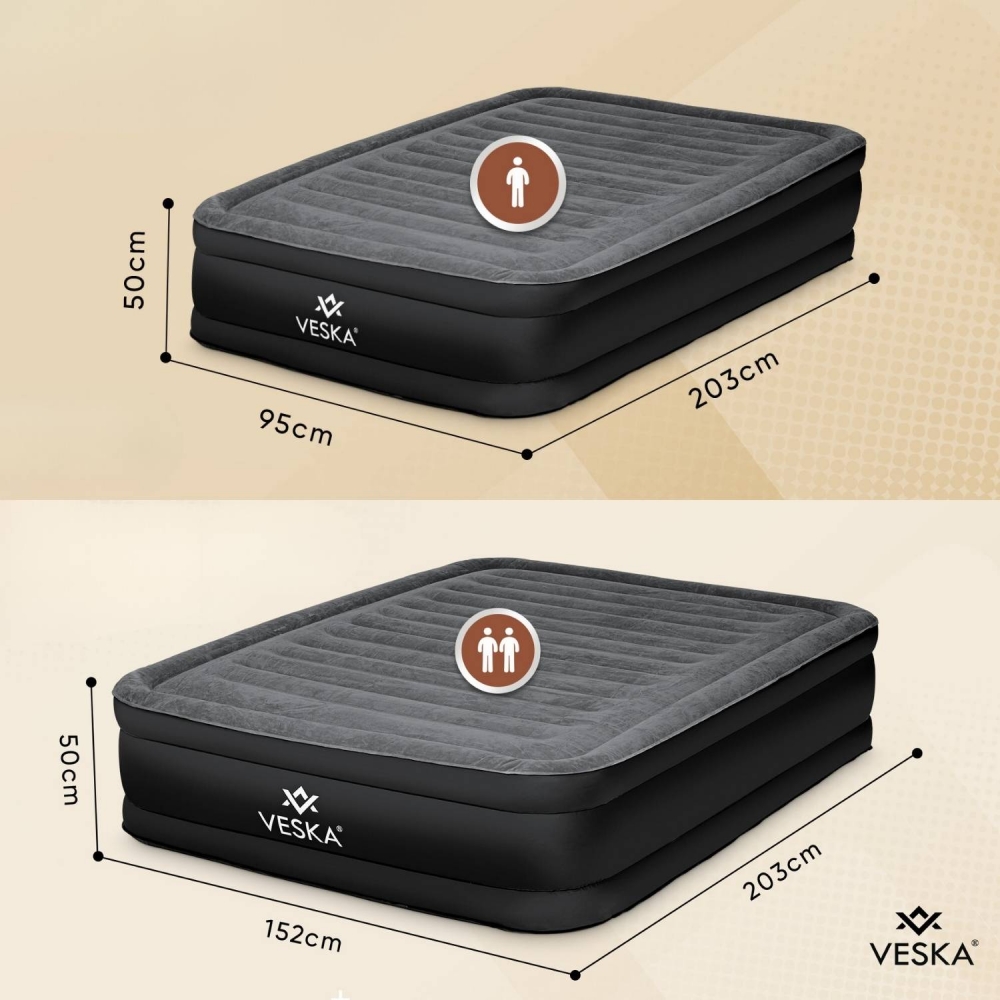 Matelas gonflable 2 places avec pompe électrique intégrée 