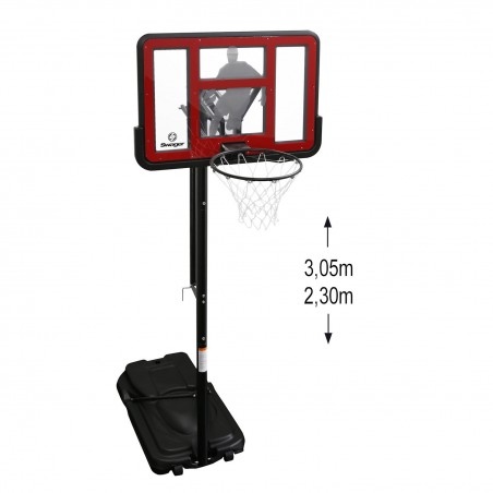 Panier de Basketball sur Pied Mobile "King Deluxe" Hauteur Réglable de 2.30m à 3.05m
