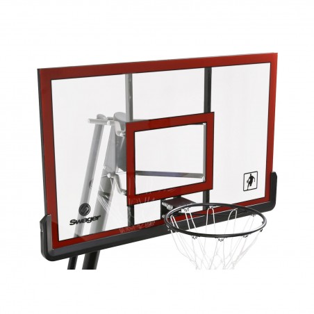 Panier de Basketball Pro Deluxe Platinium sur Pied et Mobile, Hauteur Réglable de 2.30m à 3.05m