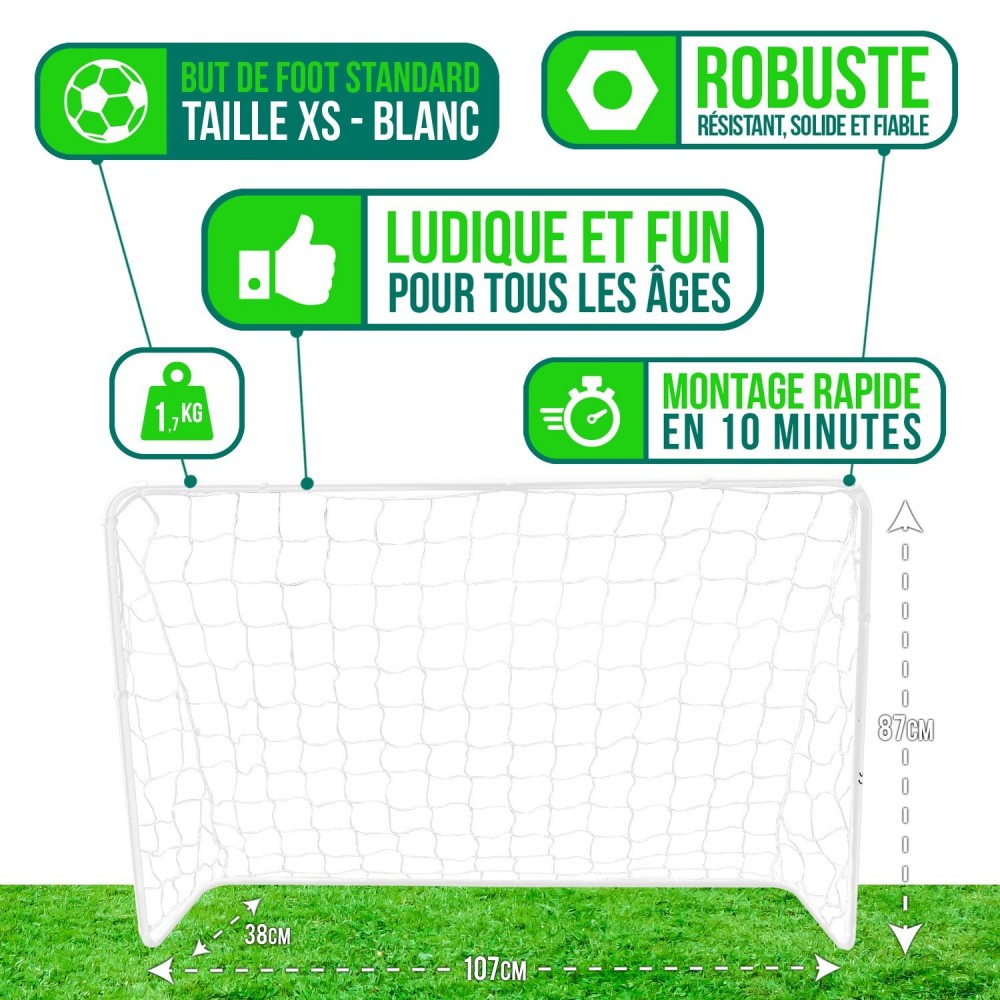 But de foot standard - taille XS - métal - 107 x 87 x 38 cm