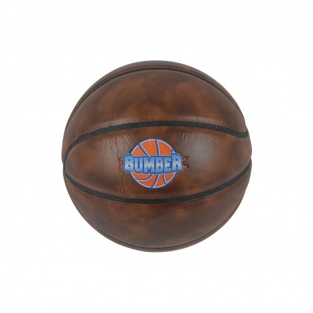 Ballon de basket Ø24,5 + Pompe de gonflage avec 1 embout + 1 filet de transport bleu et blanc
