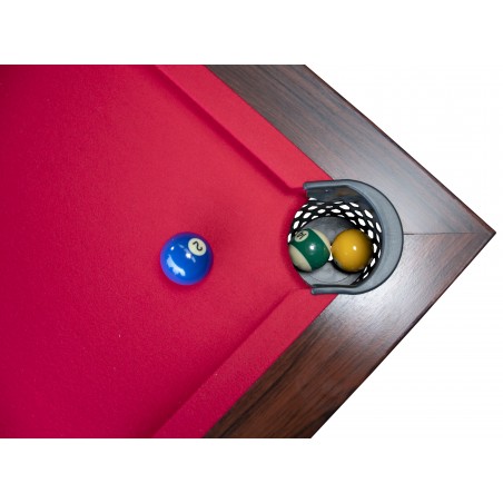 Billard Americain 217 x 125 x 80 cm Table de Billard, Pack Complet avec Accessoires  - Tapis Rouge
