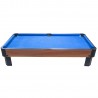 Billard de table avec accessoires - Kit Billard Compact de bureau ou salle de jeu, 102 x 51 x 22.5 cm - Marron et Tapis Bleu